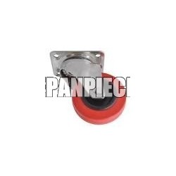 ROULETTE PIVOTANTE A BANDAGE SILICONE CHAPE INOX DIAMETRE 100