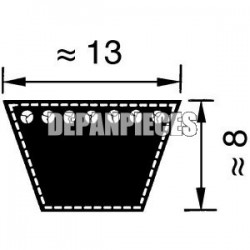 COURROIES TRAPEZOIDALES CLASSQUES SERIE A