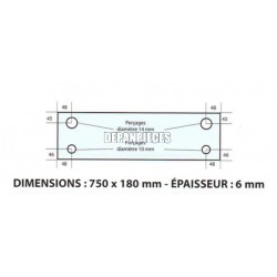 DIMENSIONS 750 x 180 mm