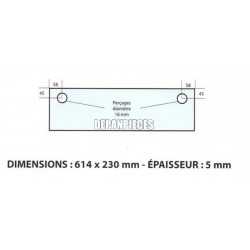 DIMENSIONS 614 x 230 mm