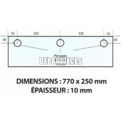 DIMENSIONS 770 x 250 mm