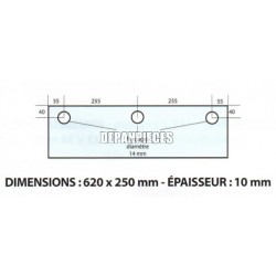 DIMENSIONS 620 x 250 mm