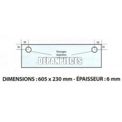 DIMENSIONS 605 x 230 mm