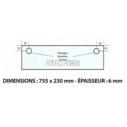 DIMENSIONS 755 x 230 mm