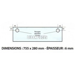 DIMENSIONS 755 x 280 mm