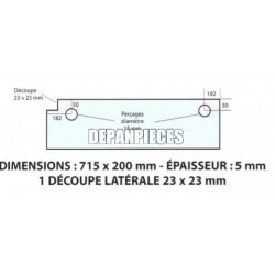 DIMENSIONS 715x 200 mm