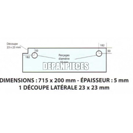 DIMENSIONS 715x 200 mm