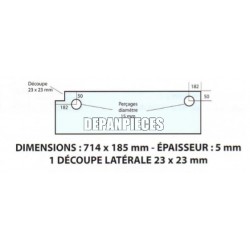 DIMENSIONS 714 x 185 mm