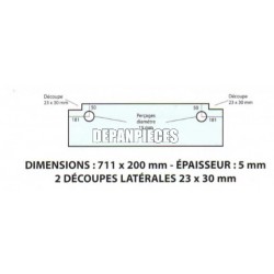 DIMENSIONS 711 x 200 mm