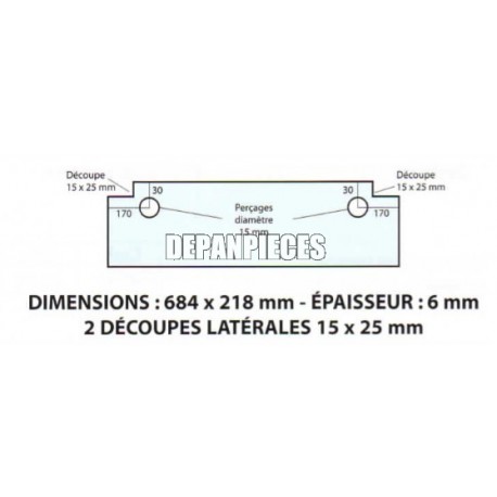 DIMENSIONS 684 x 218 mm