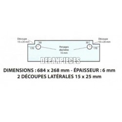 DIMENSIONS 684 x 268 mm