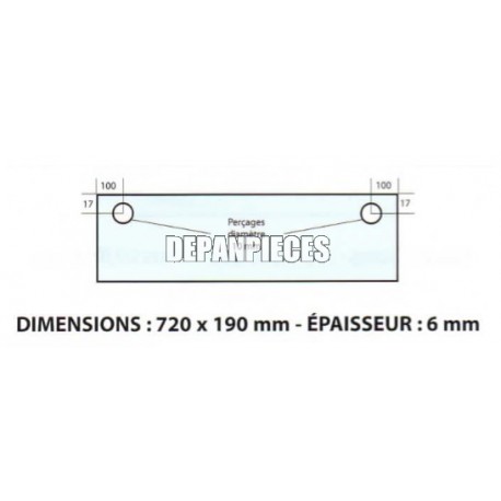 DIMENSIONS 720 x 190 mm