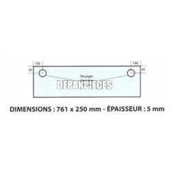 DIMENSIONS 761 x 250 mm