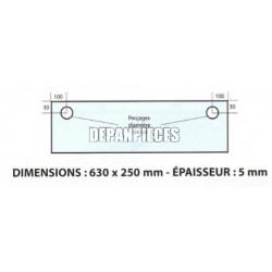 DIMENSIONS 630 x 250 mm