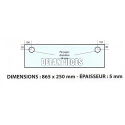 DIMENSIONS 865 x 250 mm