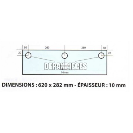 DIMENSIONS 620 x 282 mm