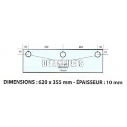 DIMENSIONS 620 X 355 mm