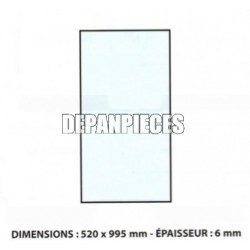 VITRE ADAPTABLE SUR FOUR BATINOX 520 x 995 mm